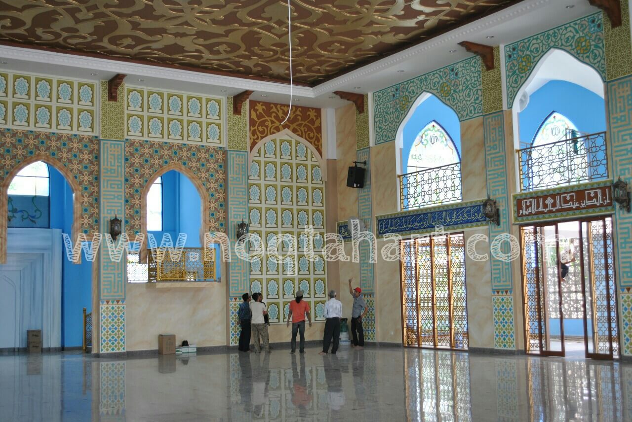 Dekorasi Kubah Masjid Biru At Thohirin Ciawi Bogor 