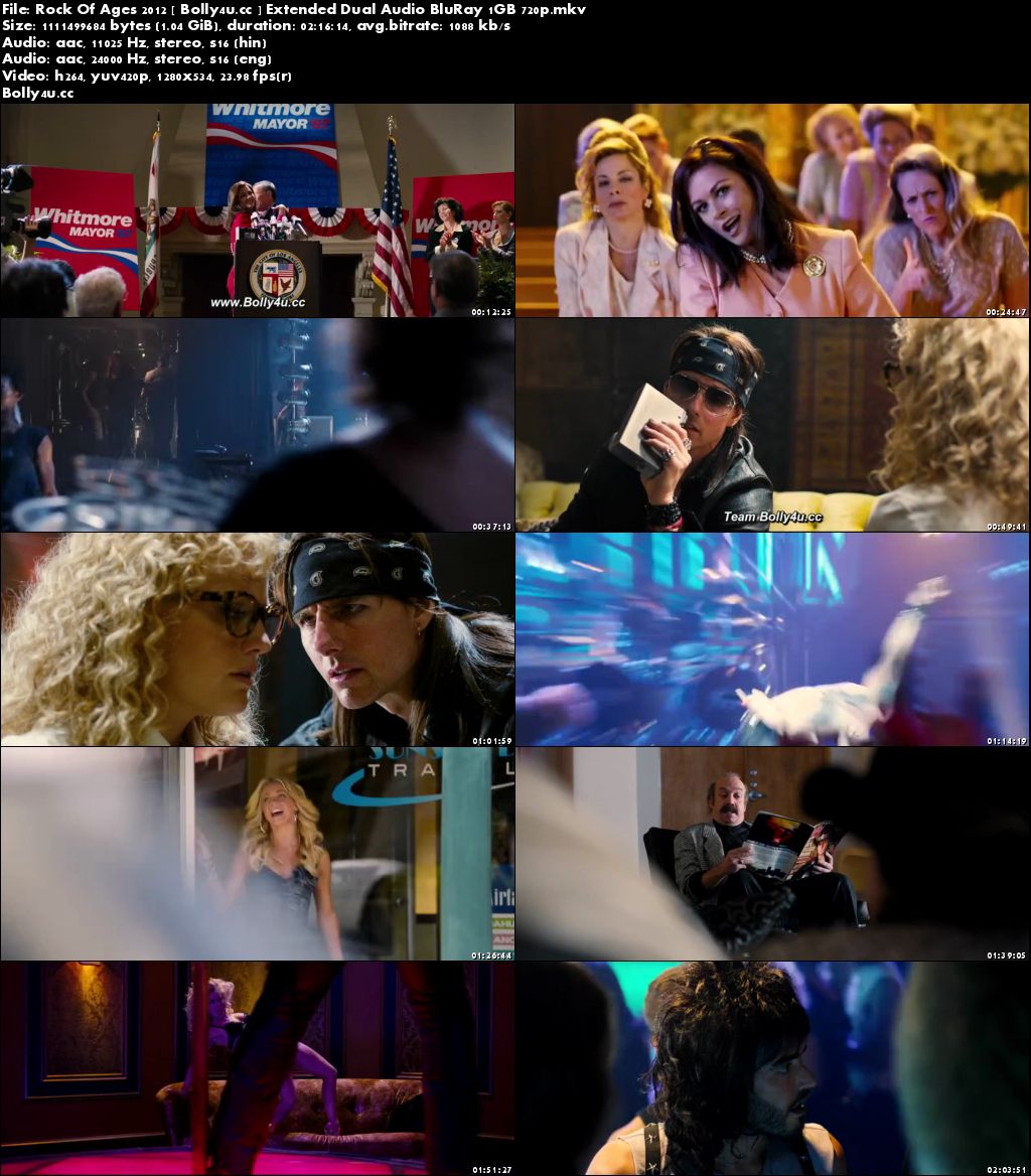 Rock Of Ages 2012 BluRay 400Mb Extended Hindi Dual Audio 480p Download