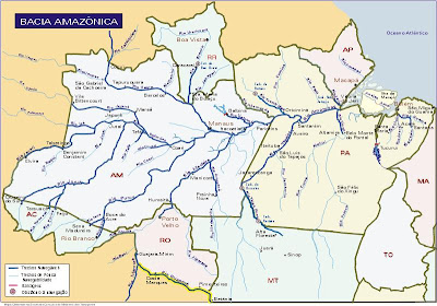 Questão Analise o mapa do Estado de Rondônia abaixo. Sobre aspectos  geográficos do estado de Rondônia, marque V para