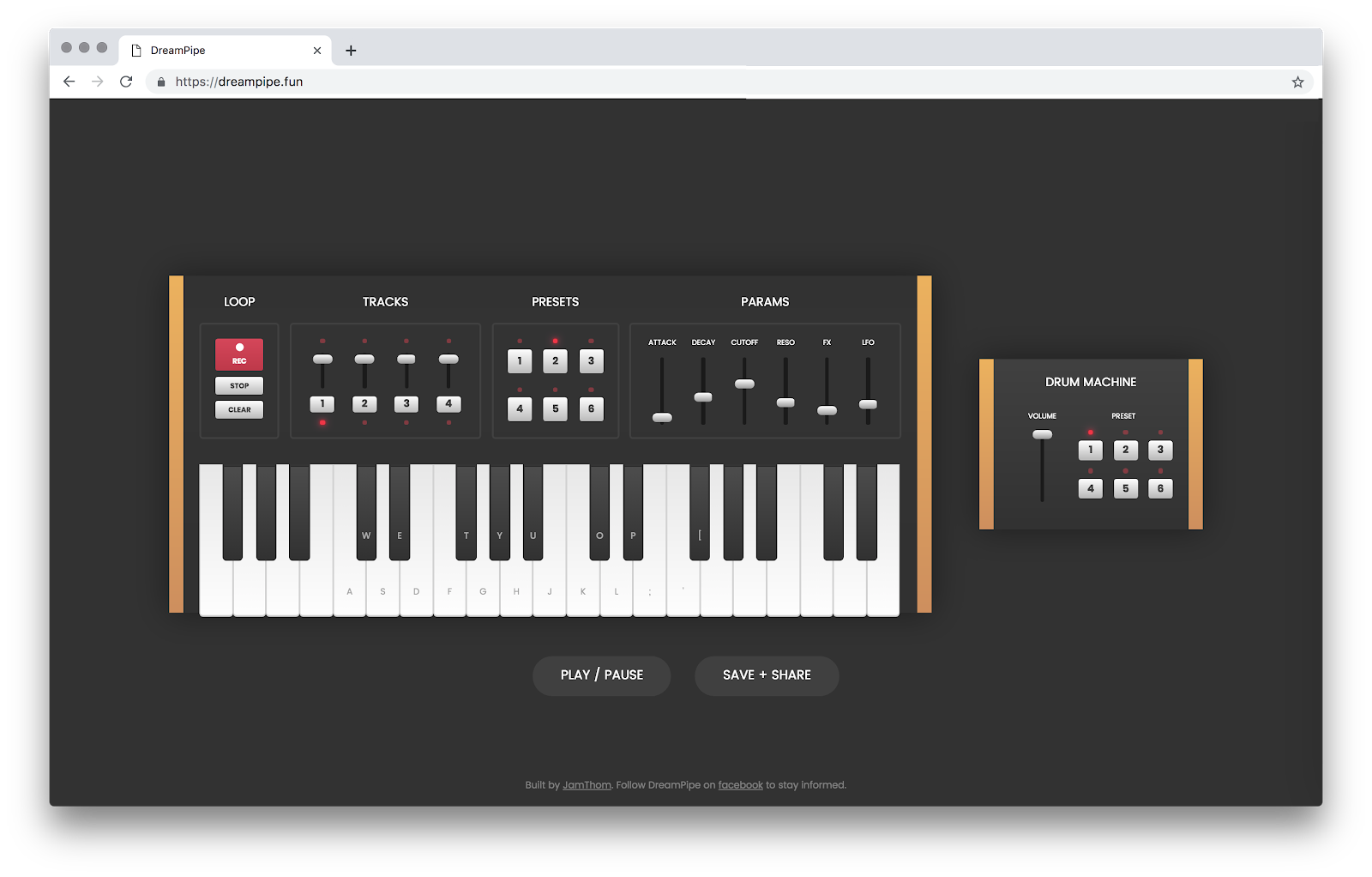 MATRIXSYNTH DreamPipe free online micro studio w/ synthersizer