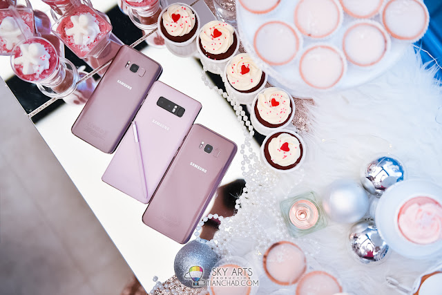 Samsung Galaxy Note8 in Soft Pink and Galaxy S8/S8+ in Rose Pink