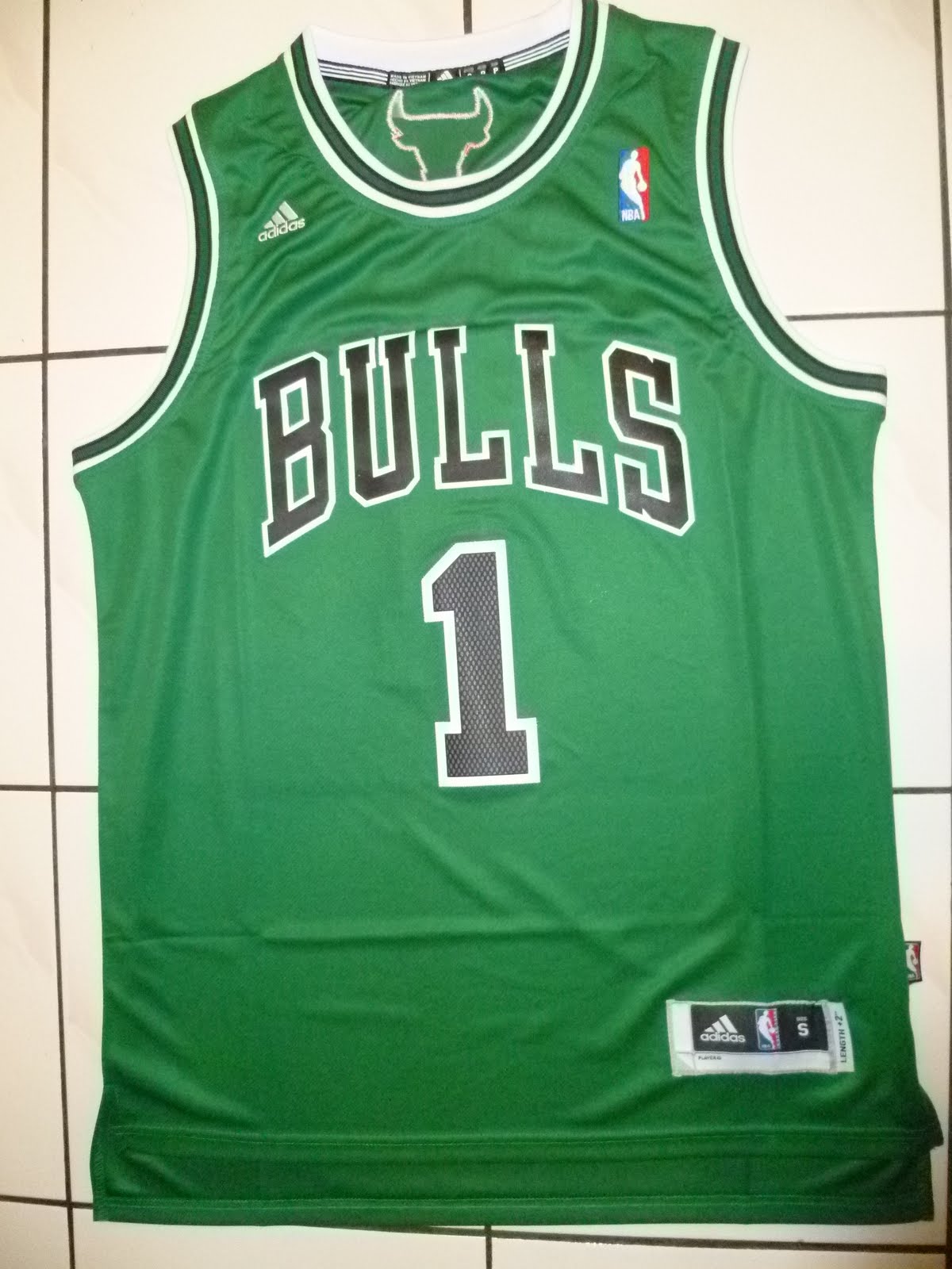 nbajerseycenter Derrick Rose, Chicago Bulls, Revolution 30, Green