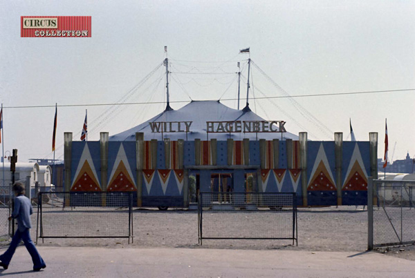 la façade et l'entrée du cirque Willy Hagenbeck 