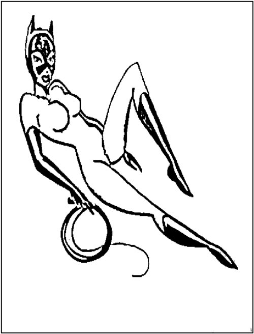 From Batman Cartoon Free Printable Cat Woman Coloring Pages