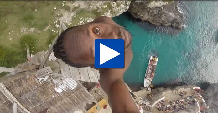 Astonishing Experience Brave Jamaican Man Dives a 100 ft cliff in Rick's Cafe Tourist Spot