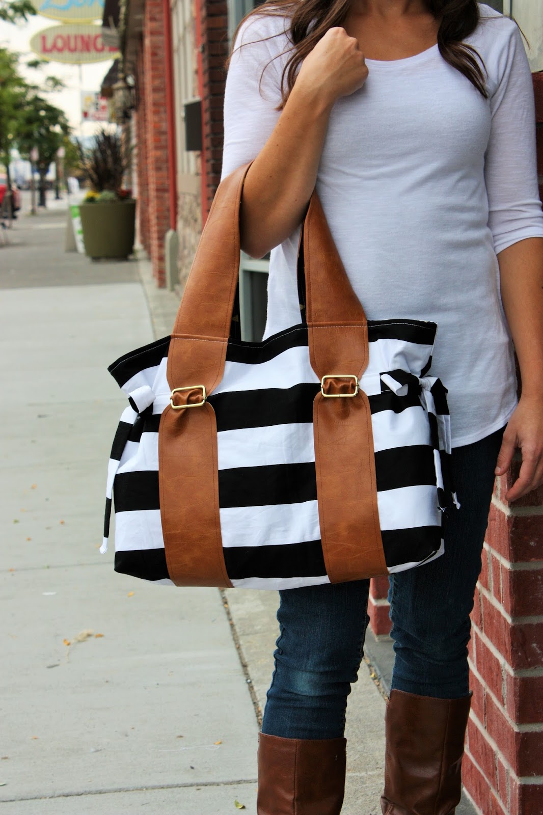 tiny seamstress designs Leather Shore Bags