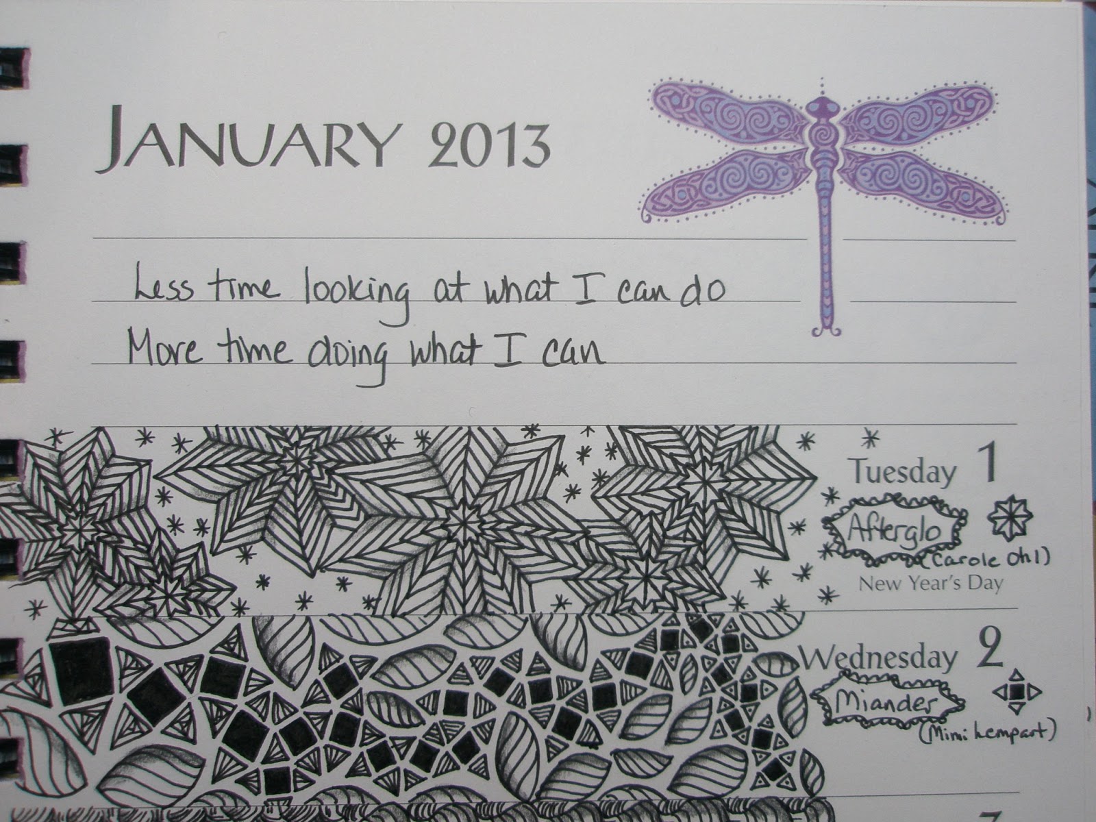 Paper Vernissage Zentangle Calendar
