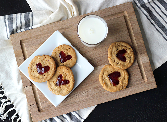 Sunbutter and Jelly Heart Print Cookies