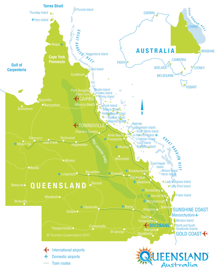 Queensland Regional Map Pictures | Map of Australia Region ...
