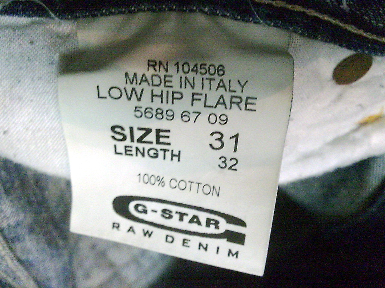 G-STAR LOW HIP FLARE SIZE 31 (SOLD) ~ different class bundle