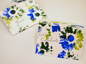 printing with flowers and turning it into stationary