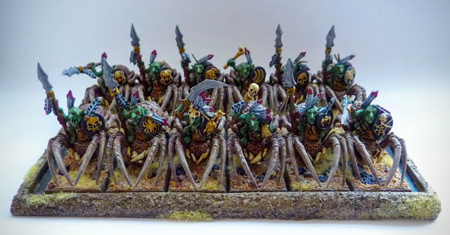 A painting update for Forest Goblin Spider Riders from Warhammer Fantasy Battle