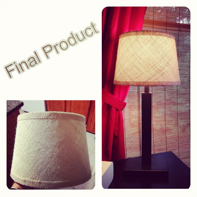 DIY Burlap Lamp Shades REASONS I SMILE