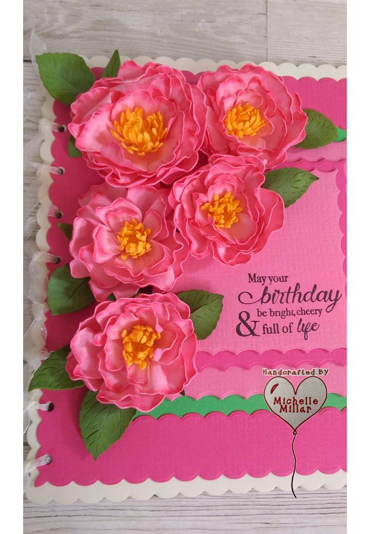 Shine Bright and Create: Fleurs flowers Birthday card