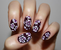 flower nails nail monochrome colour pattern designs effect using