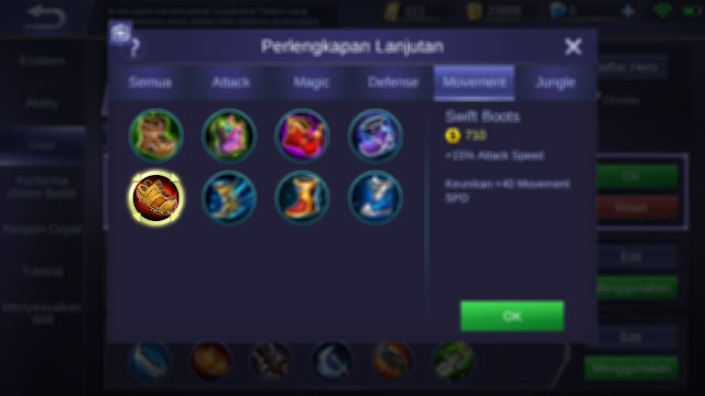 Build Item Claude Tersakit Mobile Legends