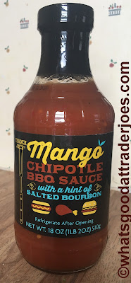 trader chipotle joe bbq mango sauce were they but bourbon hint salted