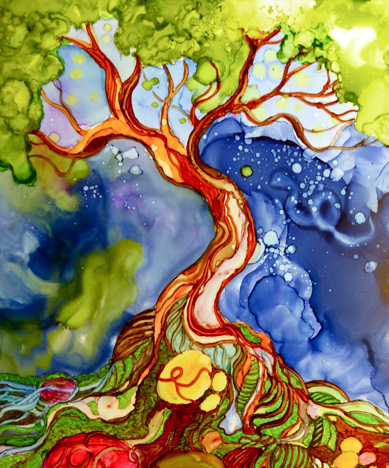 How to Paint with Alcohol Inks, by Wendy Videlock: Learn to Paint with