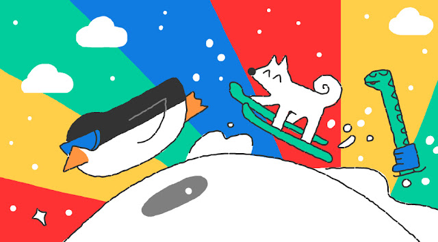 Google Doodle Sempena Sukan Olimpik Musim Sejuk 2018