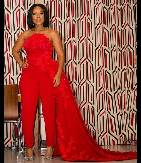 red jumpsuit with train