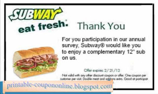 Free Printable Subway Coupons Free Printable Subway Coupons