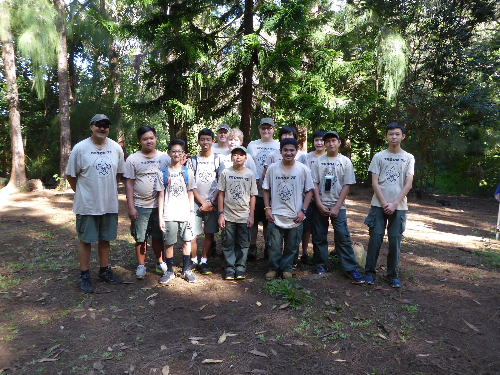Boy Scout Troop 75, Pearl City, Hawaii Pupukea Camp Cleanup 2017