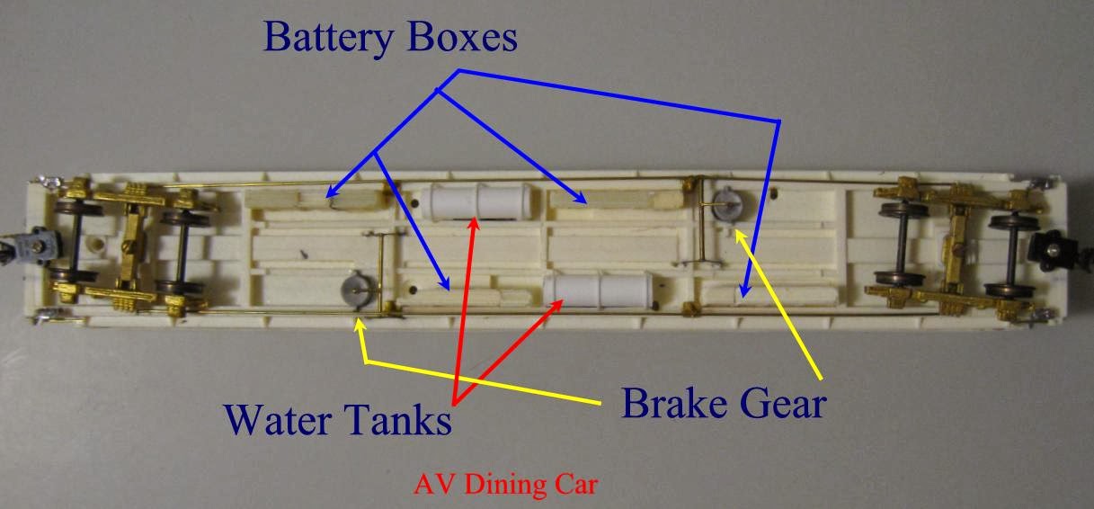 West Australian S Scale Modelling AV Dining Car Under Floor Detail
