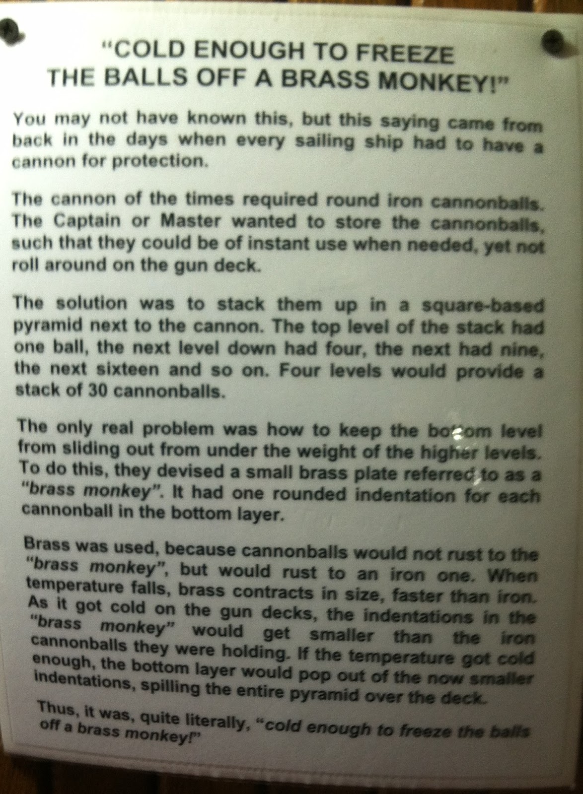 The Firecloud Report Brass Monkey Balls