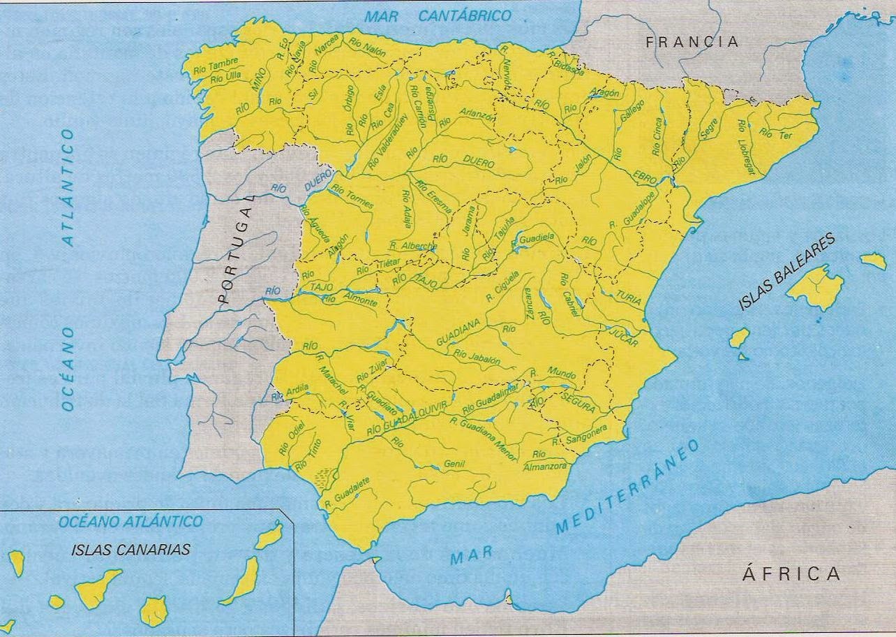Comprendemos Mapa De Los Ríos De España