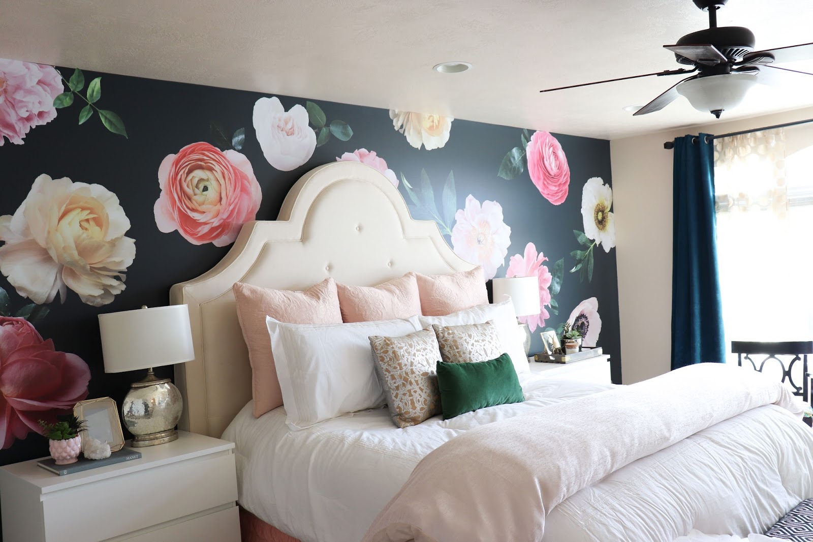 restlessrisa Floral Wall Decals, and Master Bedroom Facelift