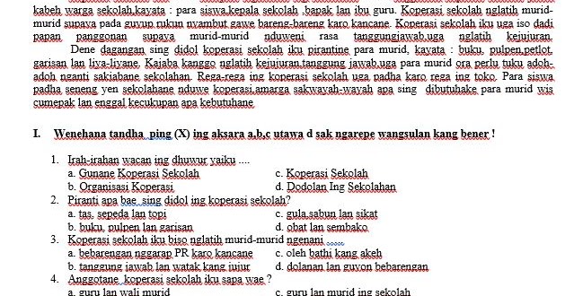 Silabus Bahasa Jawa Kelas 4 Semester 2 RPP Mulok Bahasa