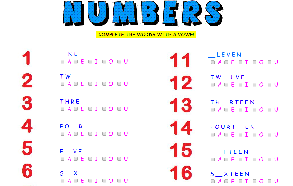 Цифры от 1 до 20 english worksheet. Complete the numbers. Numbers 1-20. Английский для детей задания. Цифры кроссворд на английском.