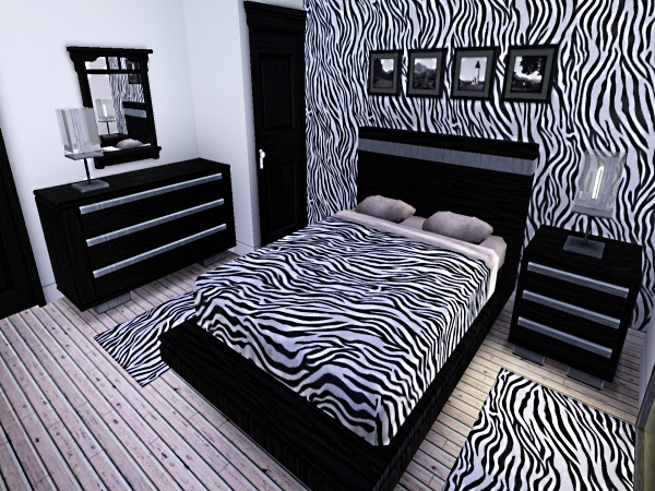 modern zebra print bedroom decorating ideas with elegant furniture sets