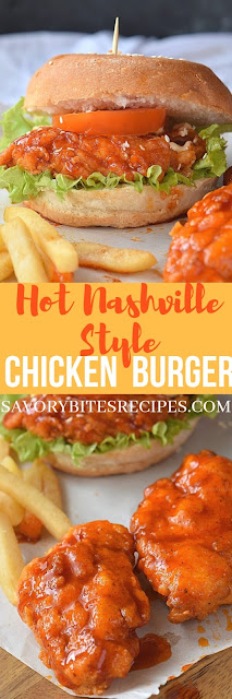 Hot Chicken Burger(Nashville Style Hot Chicken)