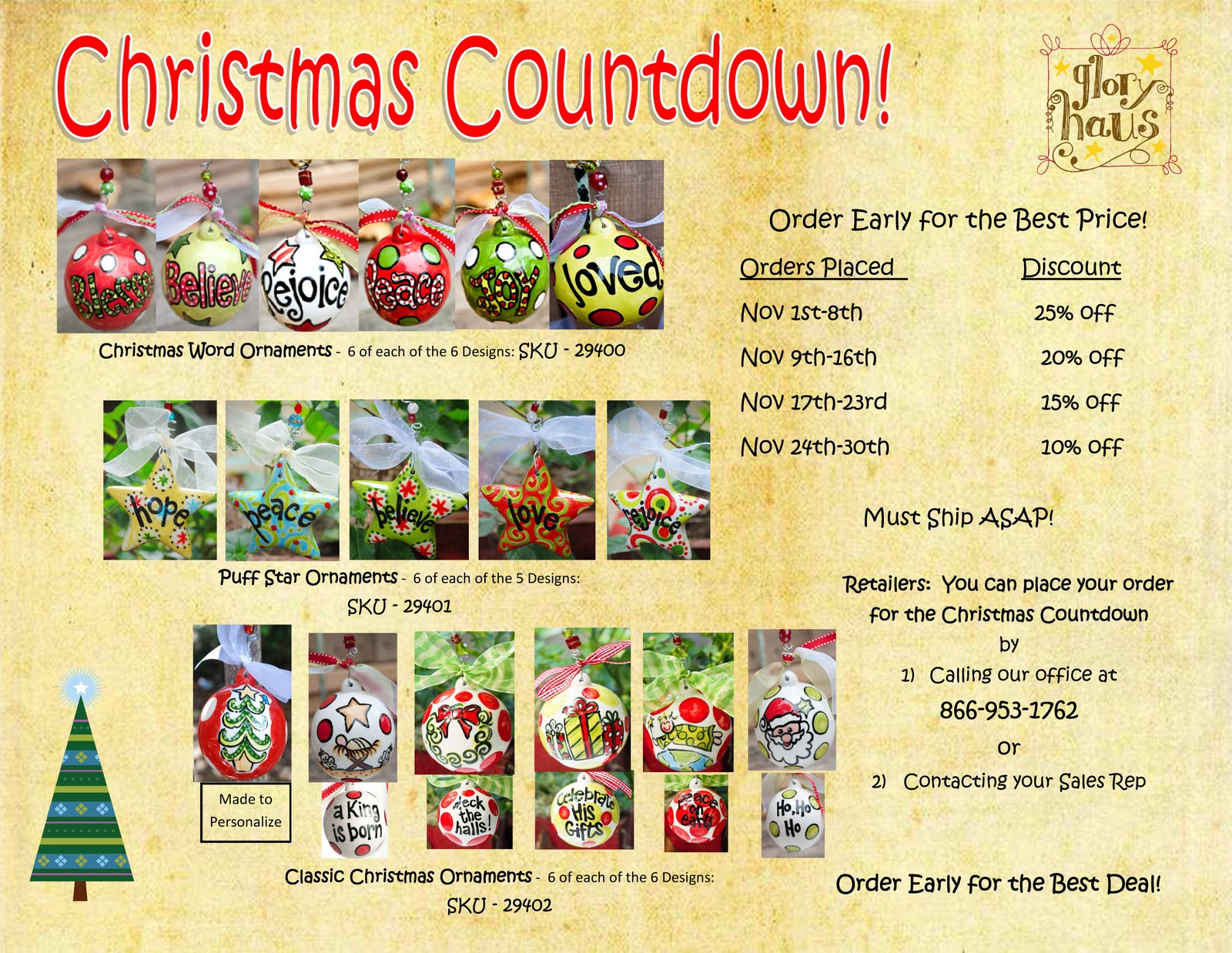 Glory Haus Blog: Christmas Countdown! for Retailers