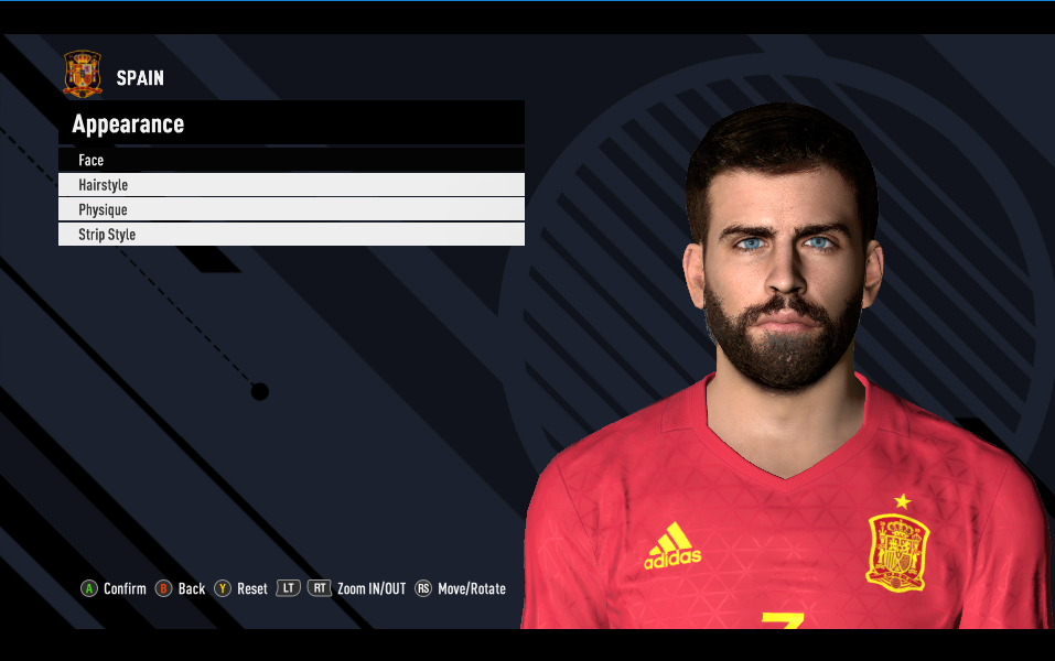 PES 2017 Gerard Piqué Face by Ahmed Tattoo &amp; Facemaker