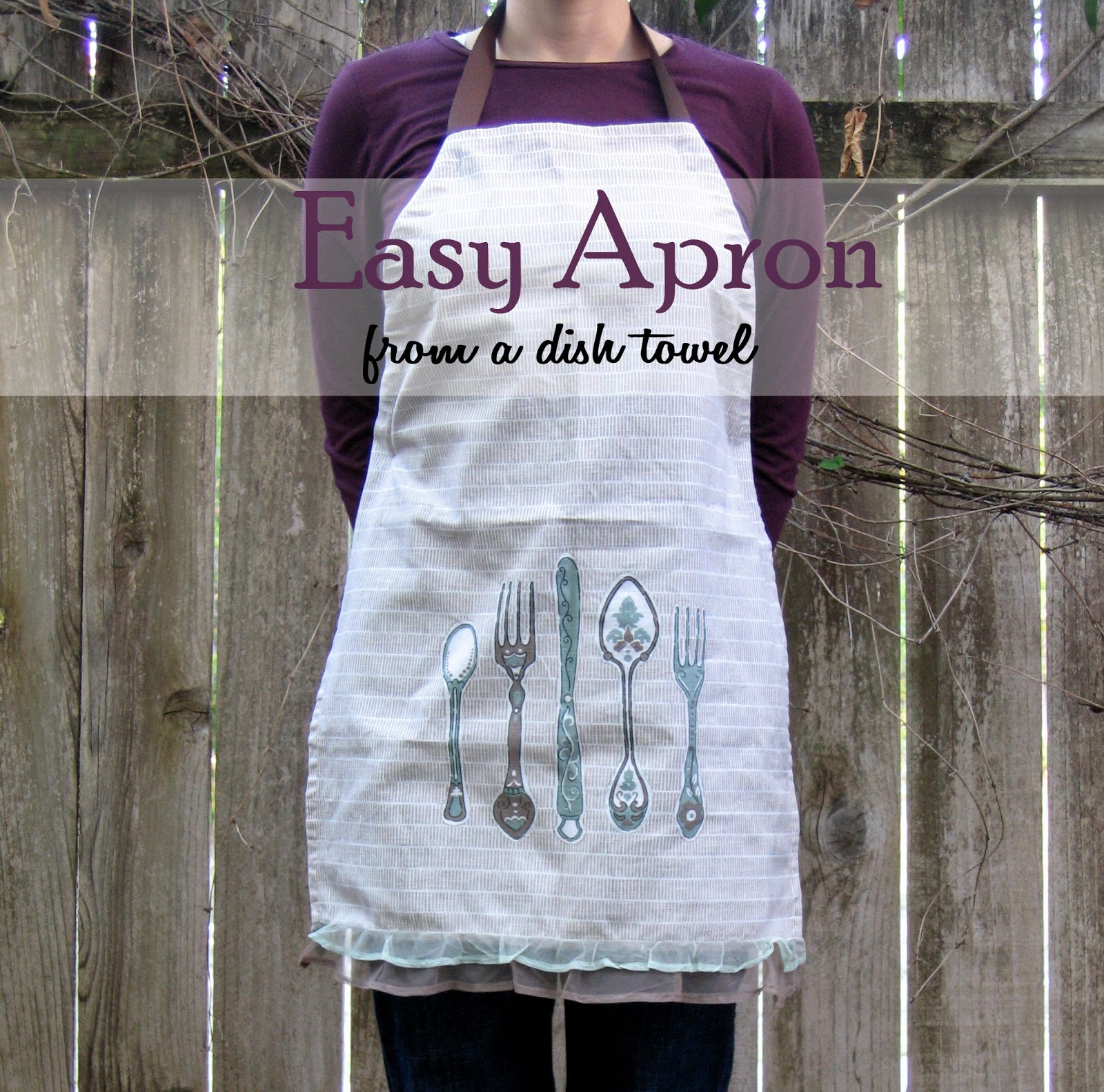 Candidly Kate tutorial An Easy Apron (made from a dish towel)
