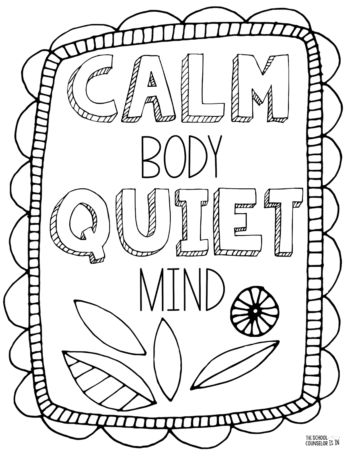 The School Counselor Is In: Mindfulness Coloring Sheets