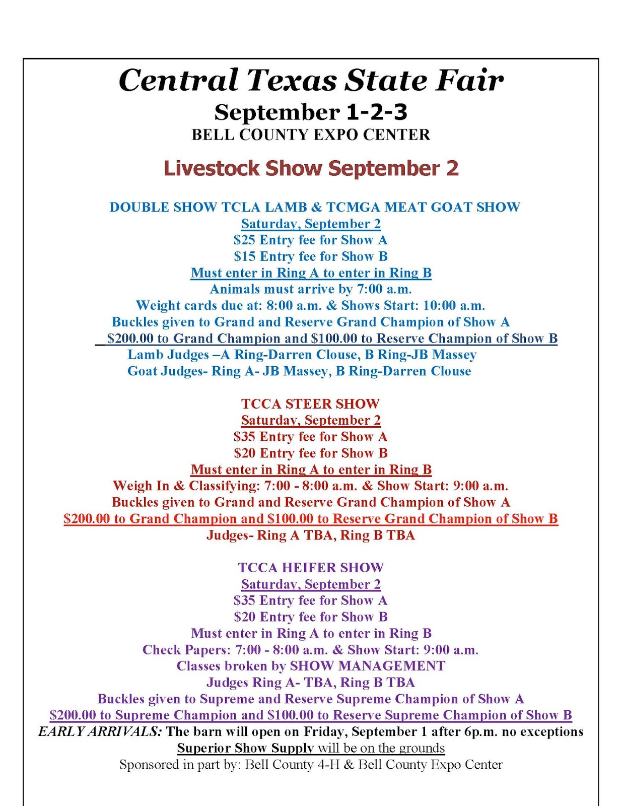 Caldwell County 4H Blog CENTRAL TEXAS STATE FAIR