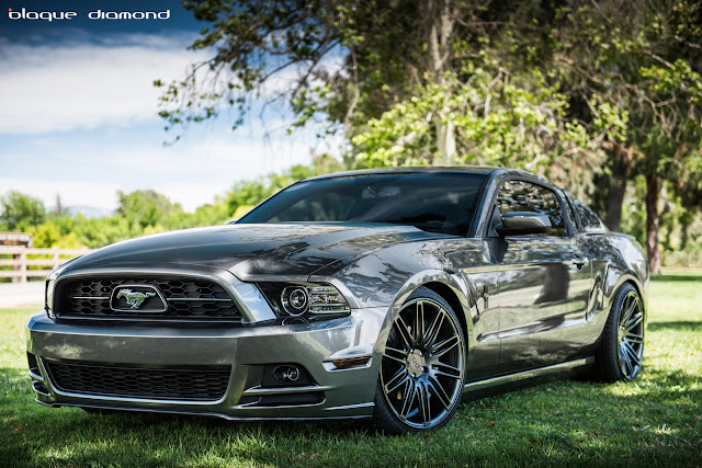 2014 Ford Mustang with 20 Inch BD-2’s in Matte Graphite - Blaque Diamond Wheels