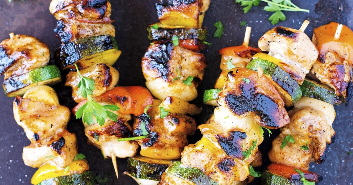 The Iron You Honey Glazed Chicken and Veggie Kabobs