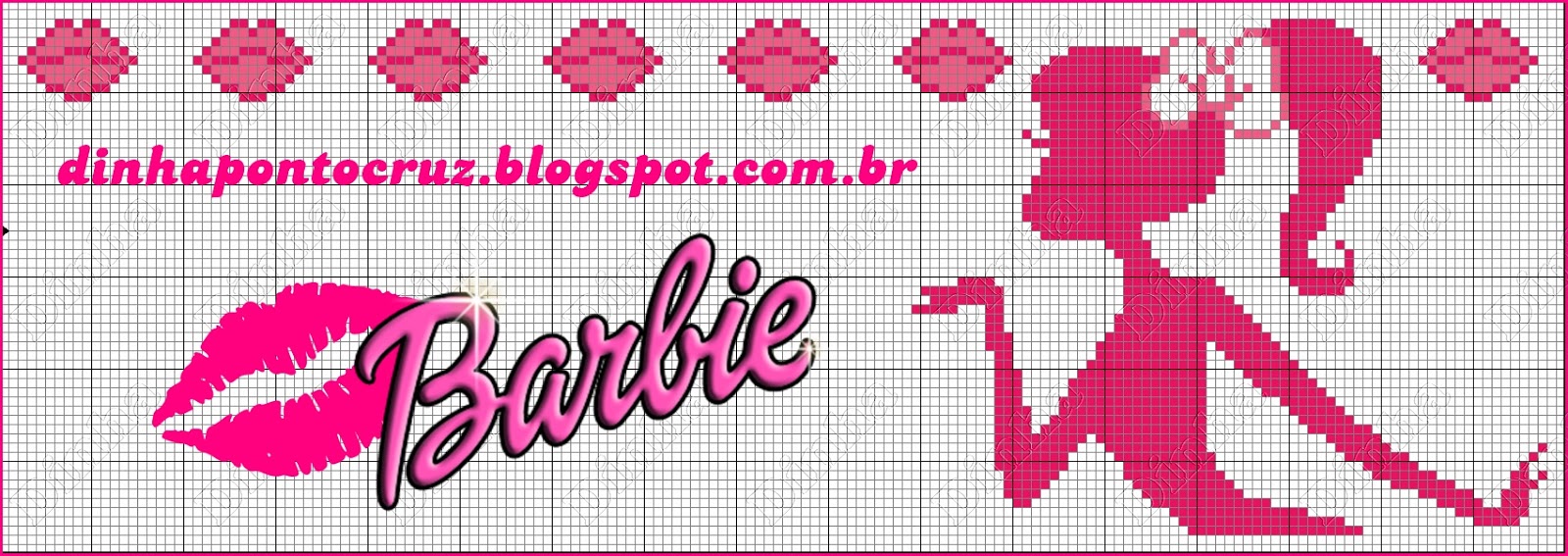 Barbie Em Ponto Cruz Dinha Ponto Cruz: Gráficos da Barbie em ponto cruz
