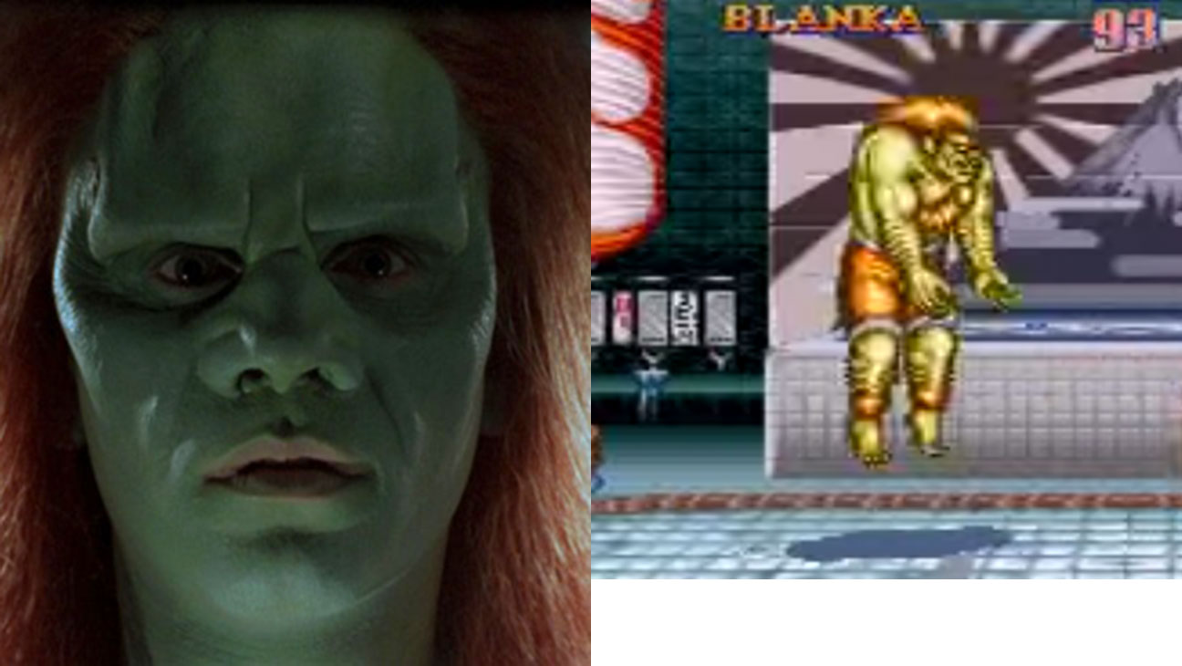 Монстр 1994г. Blanka Street Fighter. Уличный боец зеленый монстр.