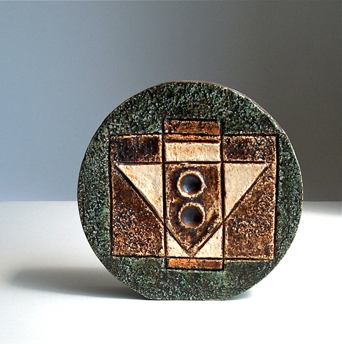 Potshots Troika wheel vases from the 1970s. Nice to have a round.