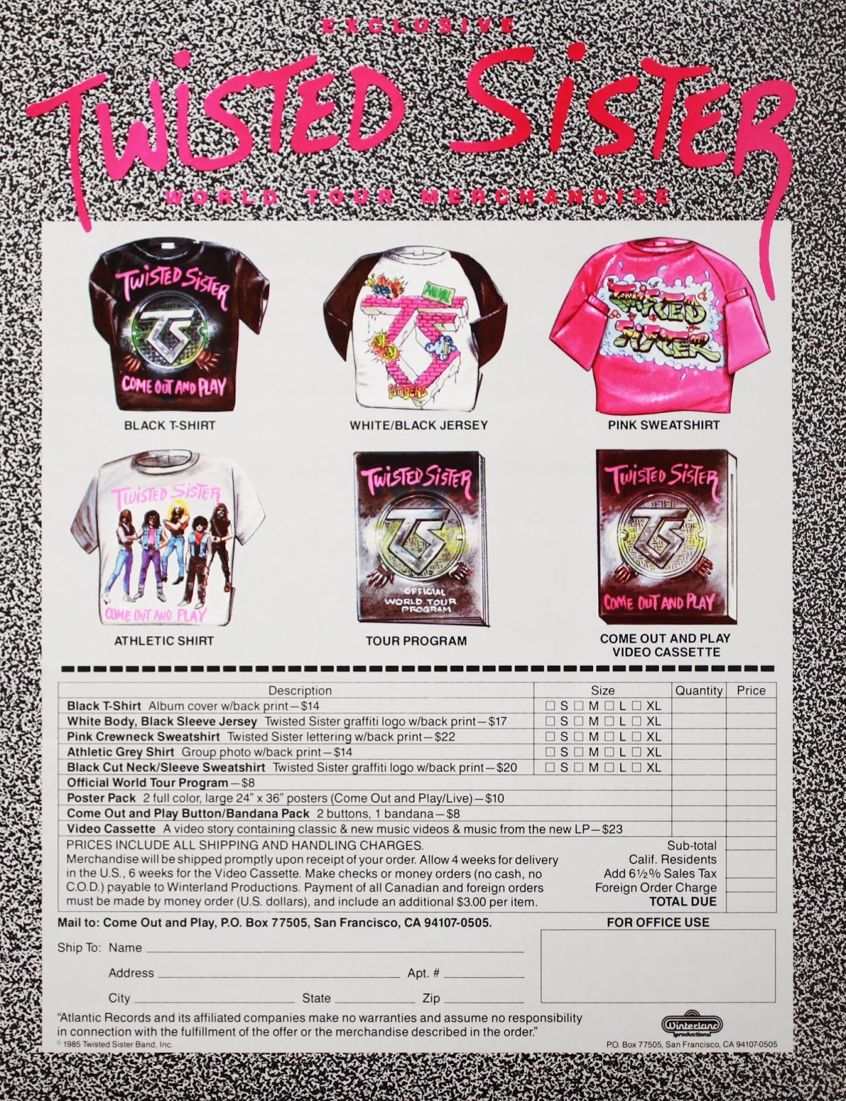 1985 Come Out And Play Twisted Sister Rockronología