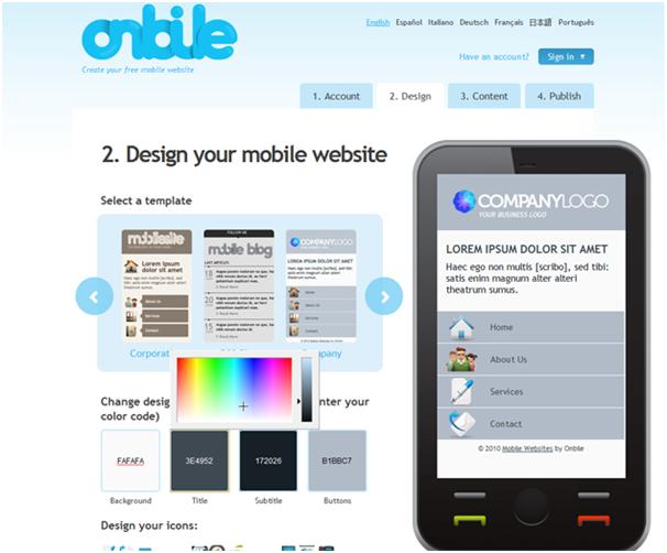 OnBile, a tool to create a mobile version of your website