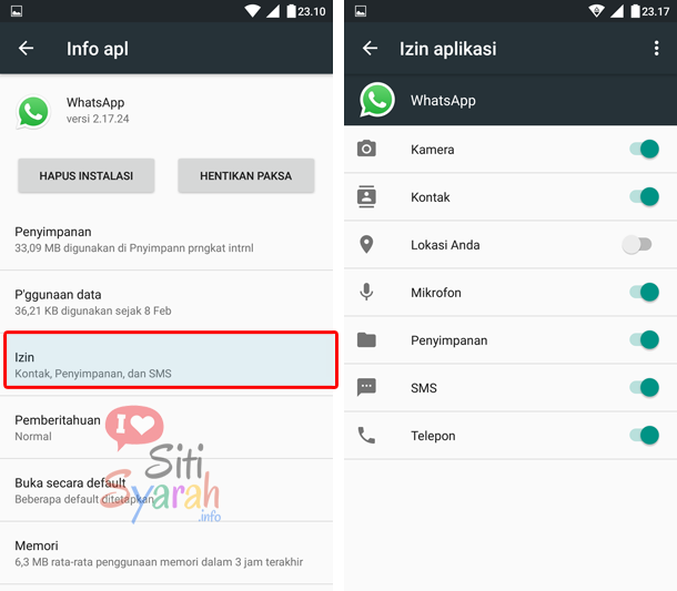 mengatur izin aplikasi di android marshmallow dan nougat