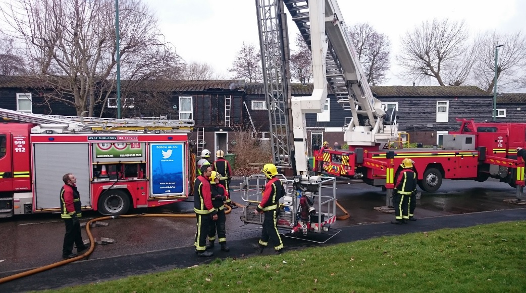Other Side of Solihull House fire closes Marston Green street