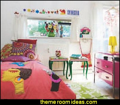 fun and funky - cute and colorful  - chic and trendy decorating ideas - unique decor - girls bedroom decor - colorful decor - colorful bedrooms - decorating with color