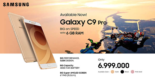 Spesifikasi dan Harga Samsung Galaxy C9 Pro